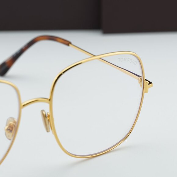 Tom Ford FT6048-B 030 Square Eyeglasses 59mm - Gold/Blue Light Block - Picture 5 of 10